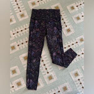 lululemon athletica Dark Purple Floral Leggings